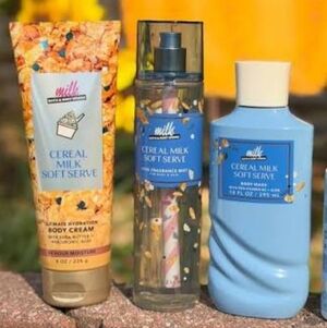 Bath And Body Works Cereal Milk Soft Serve Bath Set - Limited Edition